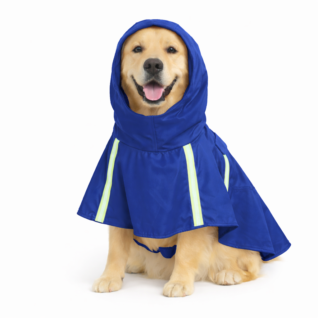 Waterproof Reflective Dog Raincoat with Hood – Windproof Jacket for Small & Large Dogs