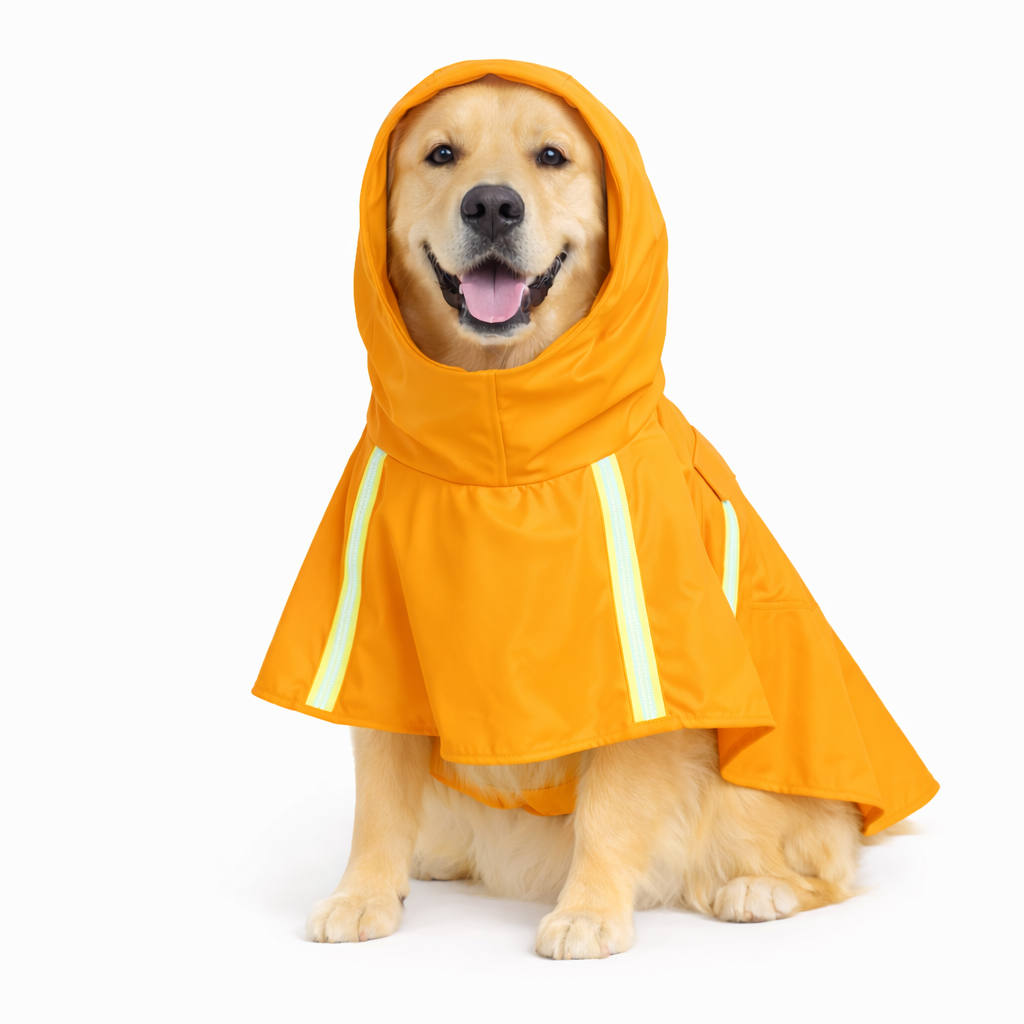 Waterproof Reflective Dog Raincoat with Hood – Windproof Jacket for Small & Large Dogs