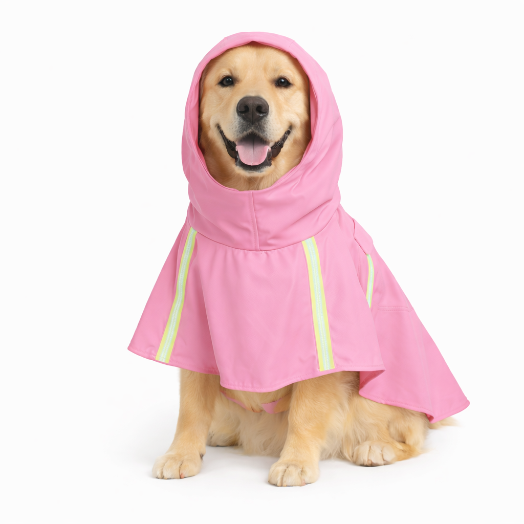 Waterproof Reflective Dog Raincoat with Hood – Windproof Jacket for Small & Large Dogs