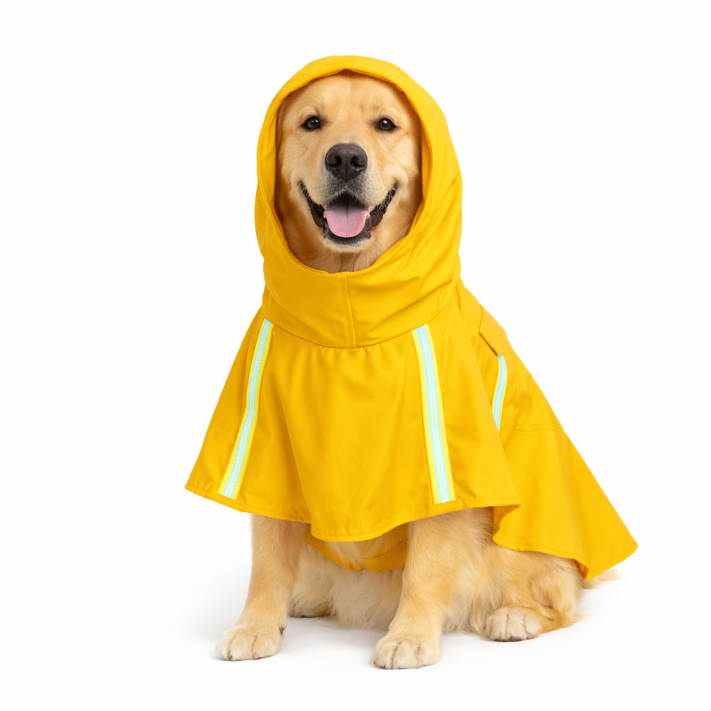 Large Dog Raincoat Corgi Cloak Style Puppy Waterproof Dog Clothes Reflective Pet Windproof Rainproof Hooded Raincoat for Dog