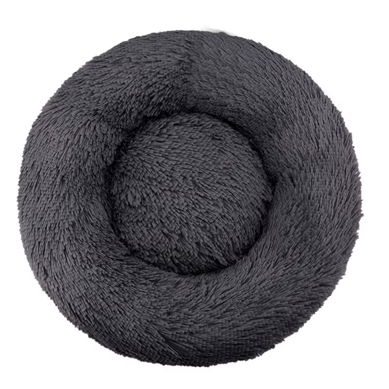 Round Plush Dog Bed and Cat Basket - Washable Winter Warm Pet Sofa for Small, Medium, and Large Dogs